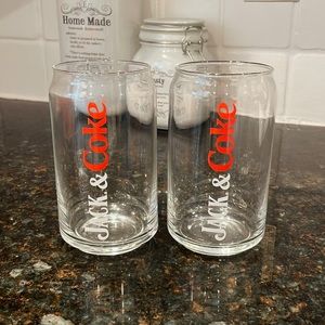 Set of 2 jack and coke glassware